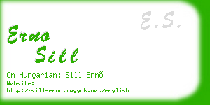 erno sill business card