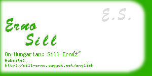 erno sill business card